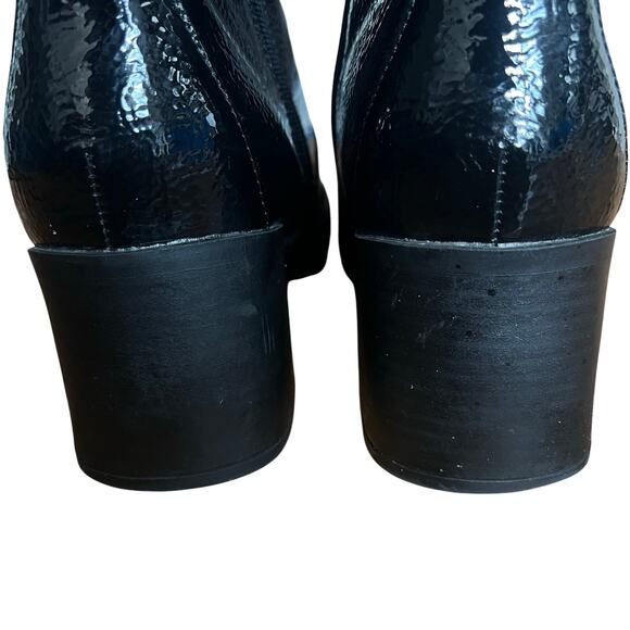 Journee Collection Covva Tru Womens Black Patent Vegan Leather Bootie Size 11 - Picture 6 of 10